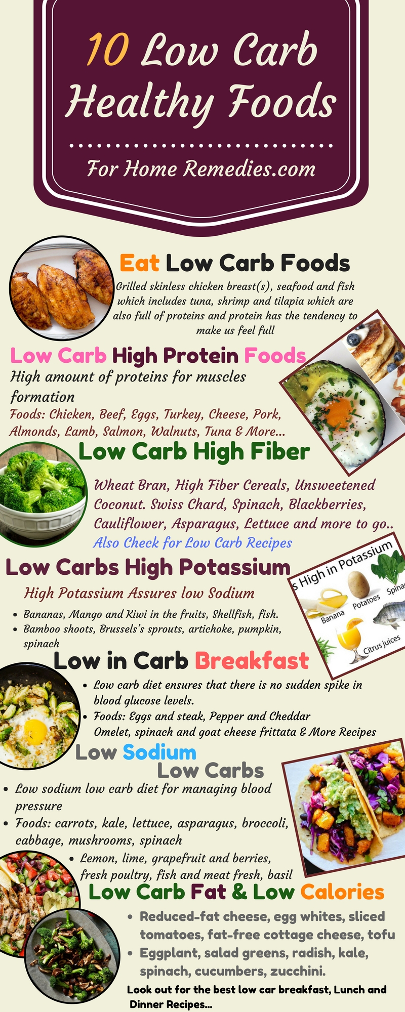 #10 Healthy Low Carb Foods Rich in Protein Fiber and Potassium