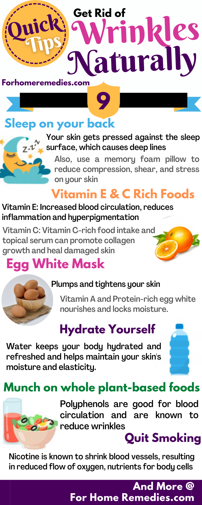 Natural Home Remedies to Get Rid of Wrinkles. Best Foods and Remedies